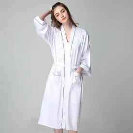 22MM Luxury Silk Robe For Women Mid Length Silk Bathrobe Silk Nightwear