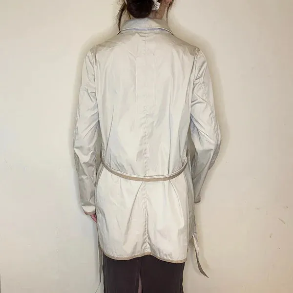 Add Trench Coat - Medium Cream Polyester
