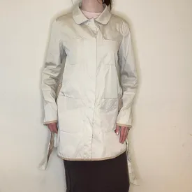 Add Trench Coat - Medium Cream Polyester