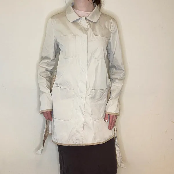 Add Trench Coat - Medium Cream Polyester