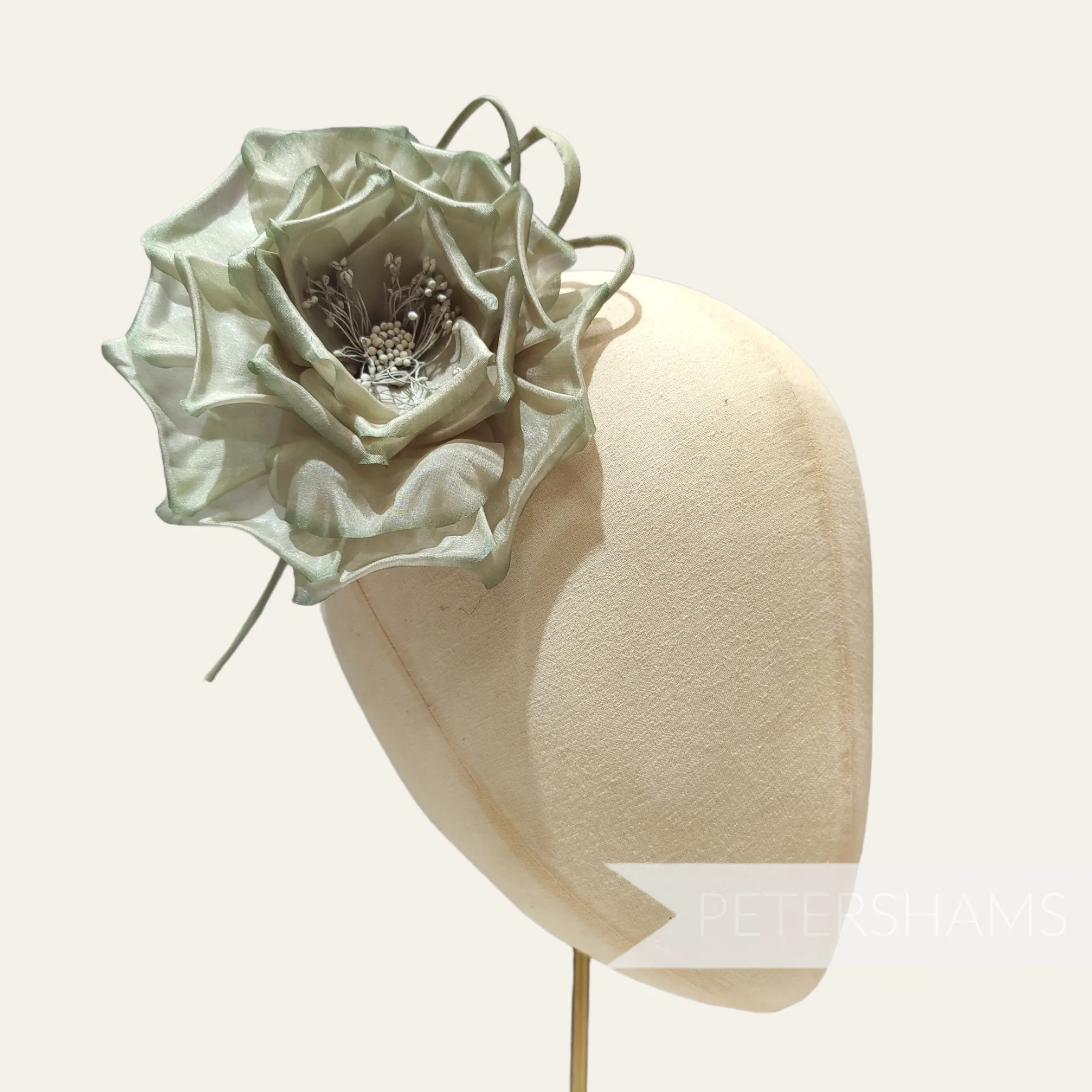 'Amaris' 13cm Silk Rose Flower with Rolled Loops