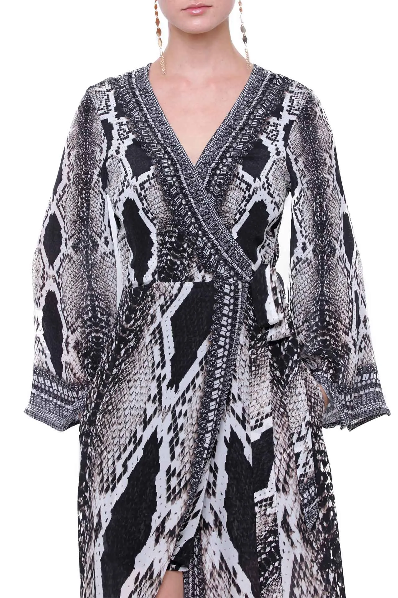 As Seen on Kyle Richards Black and White Snake Print Outfit