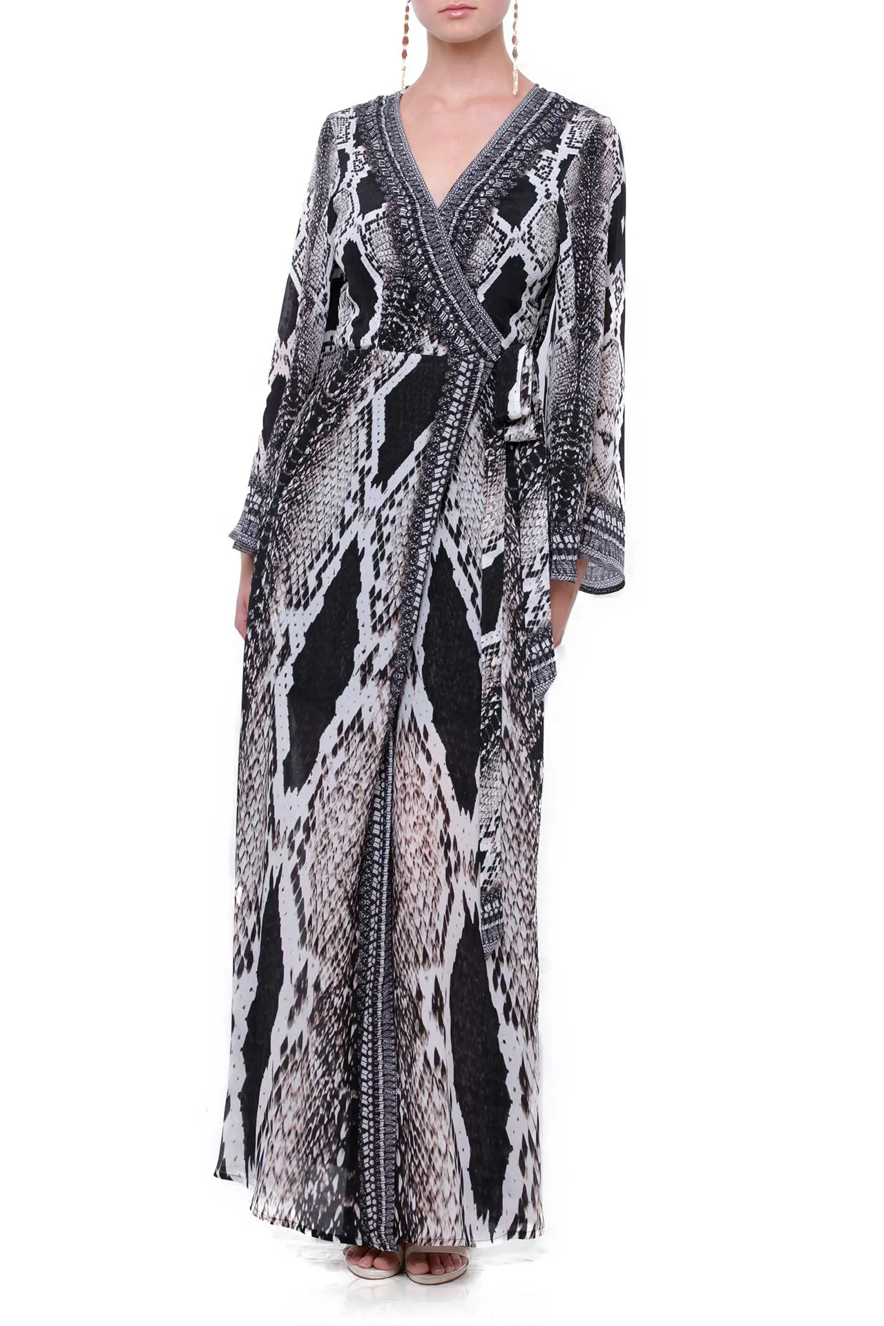 As Seen on Kyle Richards Black and White Snake Print Outfit