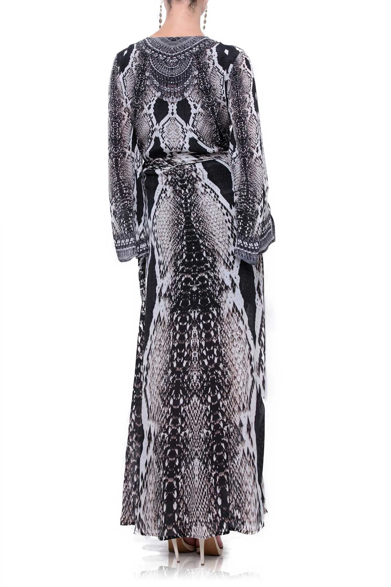 As Seen on Kyle Richards Black and White Snake Print Outfit