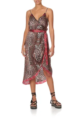 ASYMMETRICAL WRAP DRESS WITH STRAPS PIRATE PUNK