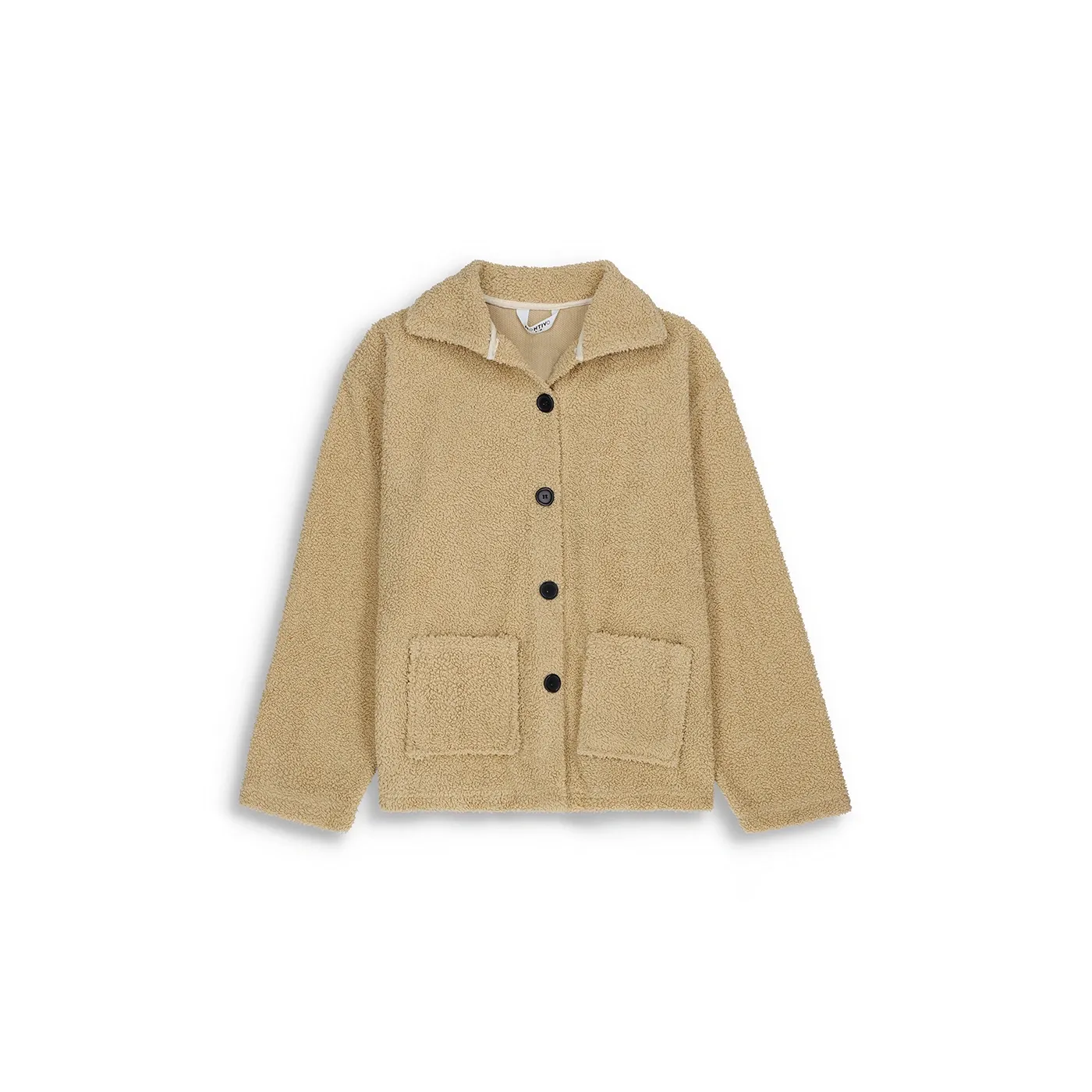Beige Teddy Coat Jacket