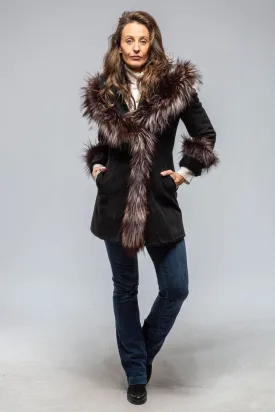 Bigallo Shearling In Black W/ Silver Tipped Fur Trim