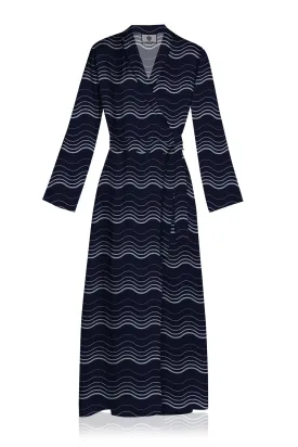 Black Full Sleeve Wrap Dress