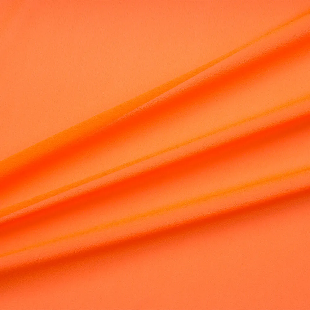 Bright Orange Silk Georgette