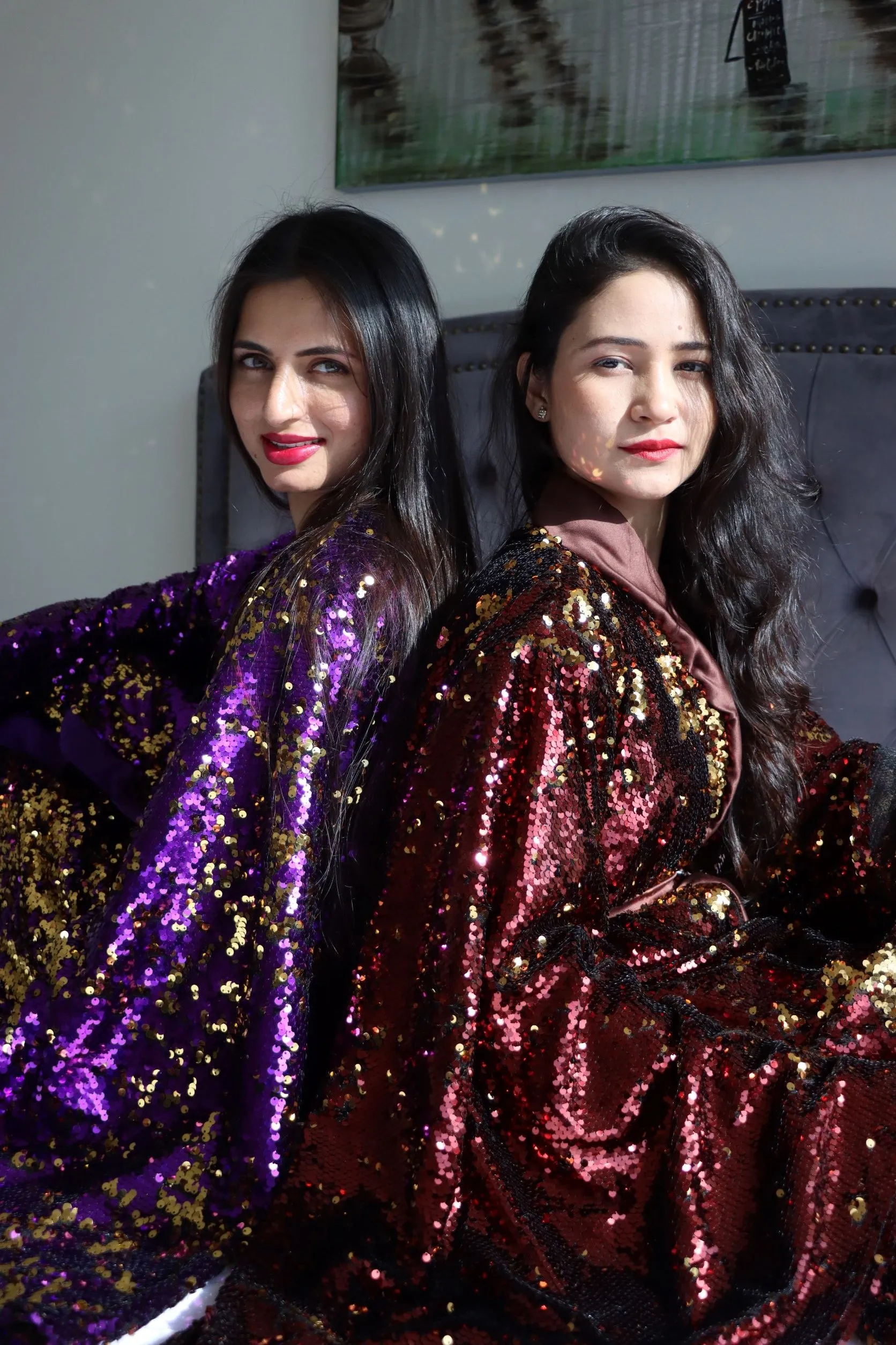 Brooke sequin kimono robe