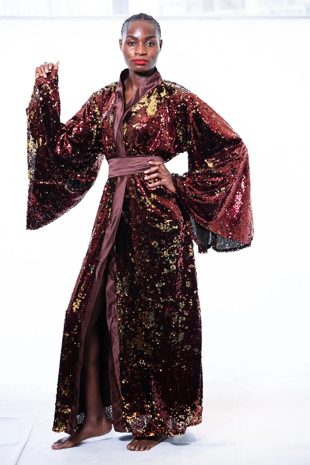 Brooke sequin kimono robe