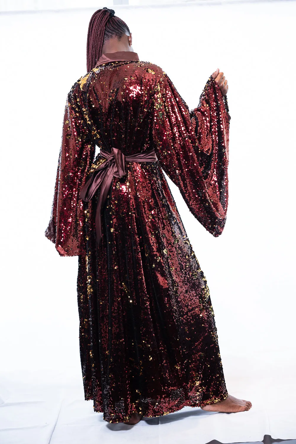 Brooke sequin kimono robe