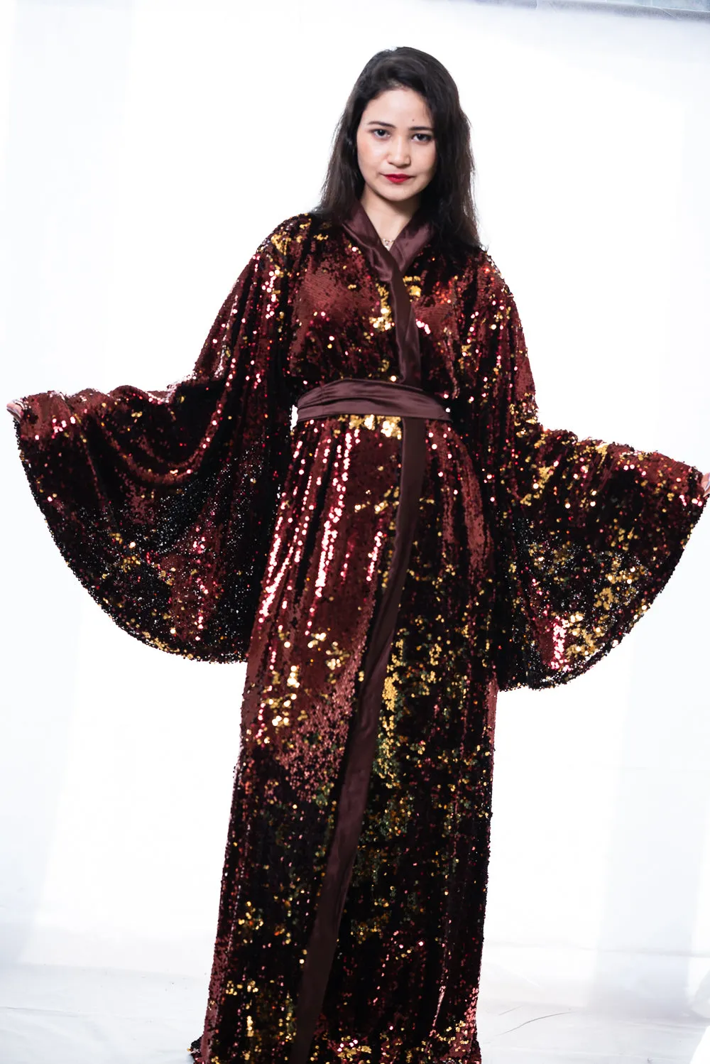Brooke sequin kimono robe