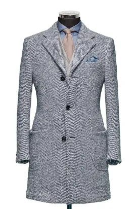 Brown-White Big Herringbone