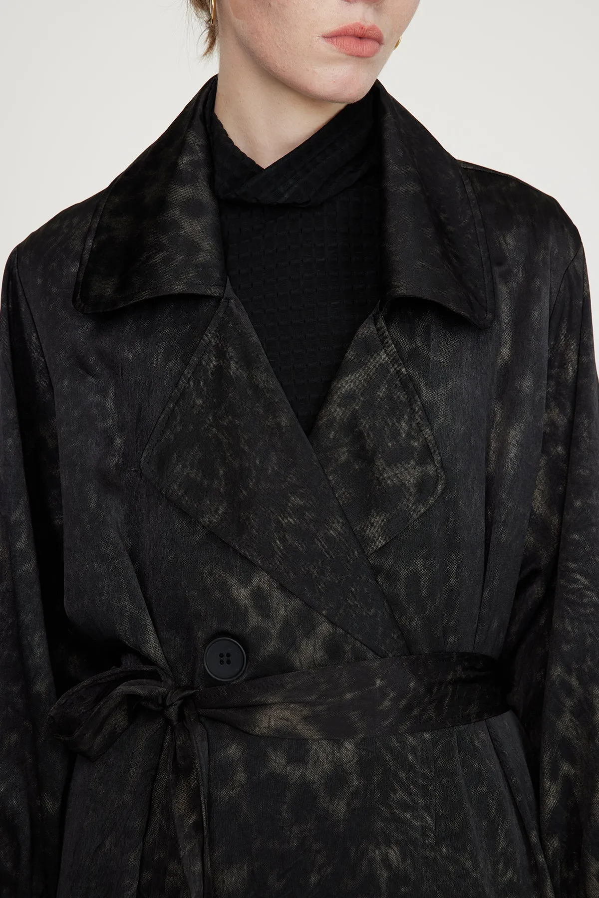 Casual Leopard Print Long Coat