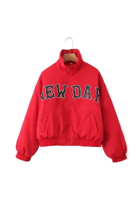 'Chelsea 'Relaxed Collar Printed Quilted Cotton Jacke