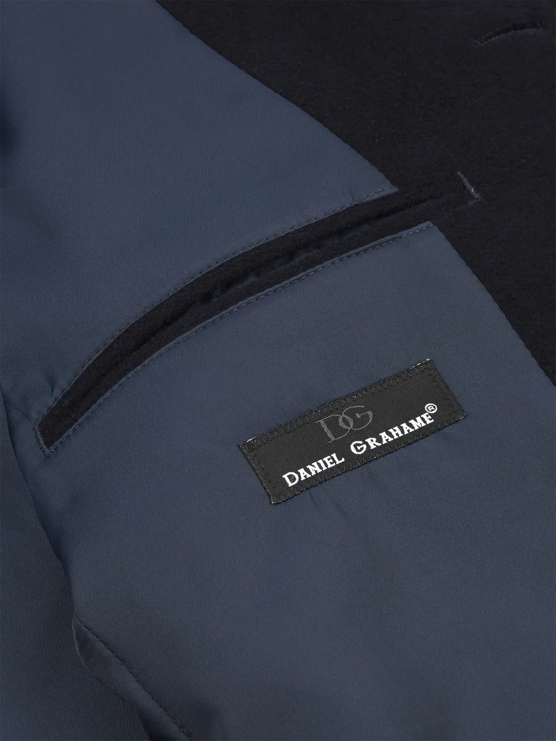 Daniel Grahame Watson Regular Fit Overcoat - Navy