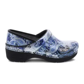 Dansko LT Pro Clog (Women) - Silver/Blue Paisley Patent