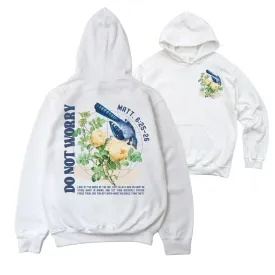Do Not Worry Pullover Hoodie - White