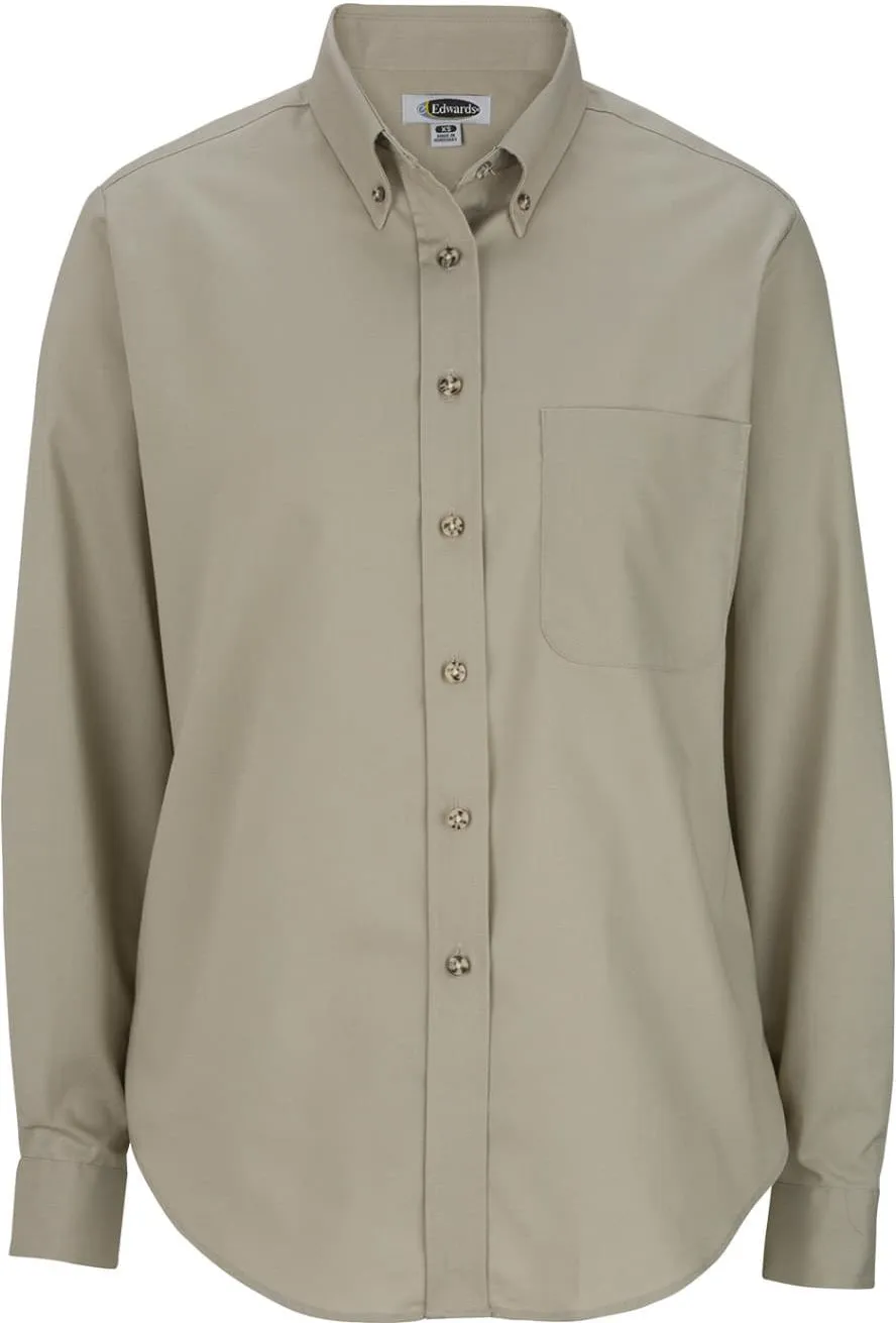 Edwards Ladies Easy Care Long Sleeve Poplin Shirt