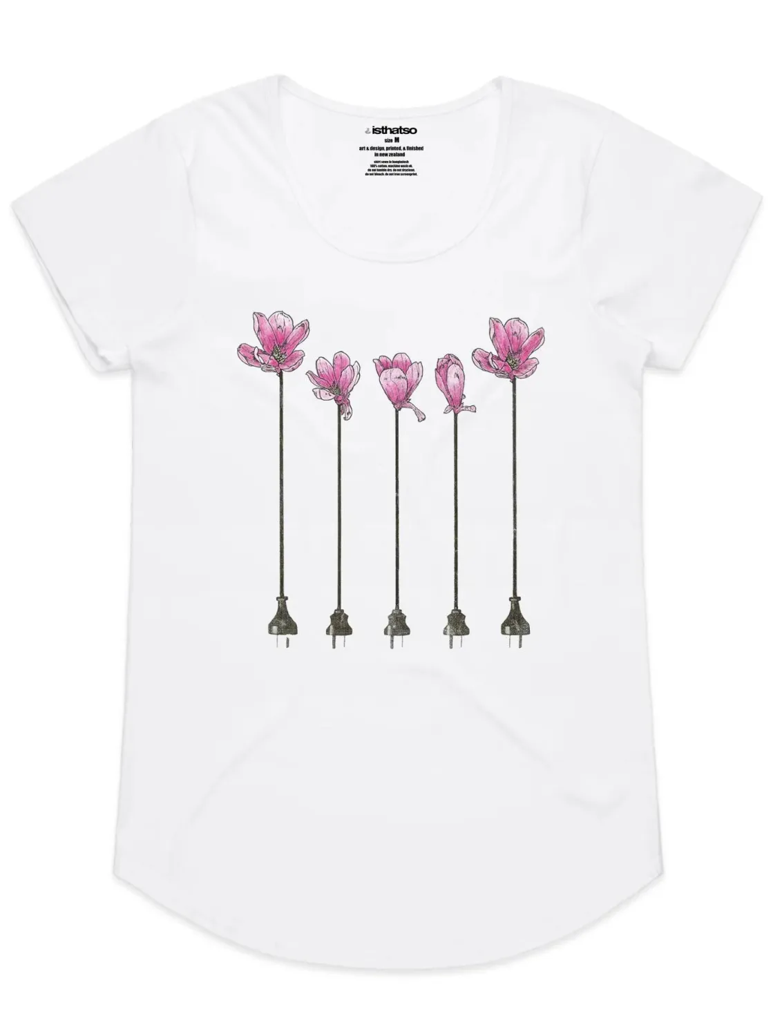 Electric Flowers T-Shirt in White