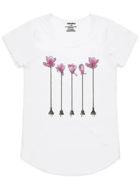 Electric Flowers T-Shirt in White