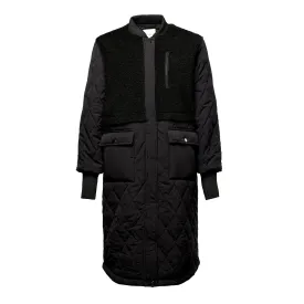 Etta Pile Coat Solid - Black