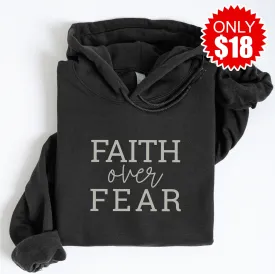 Faith Over Fear Pullover Hoodie - Black