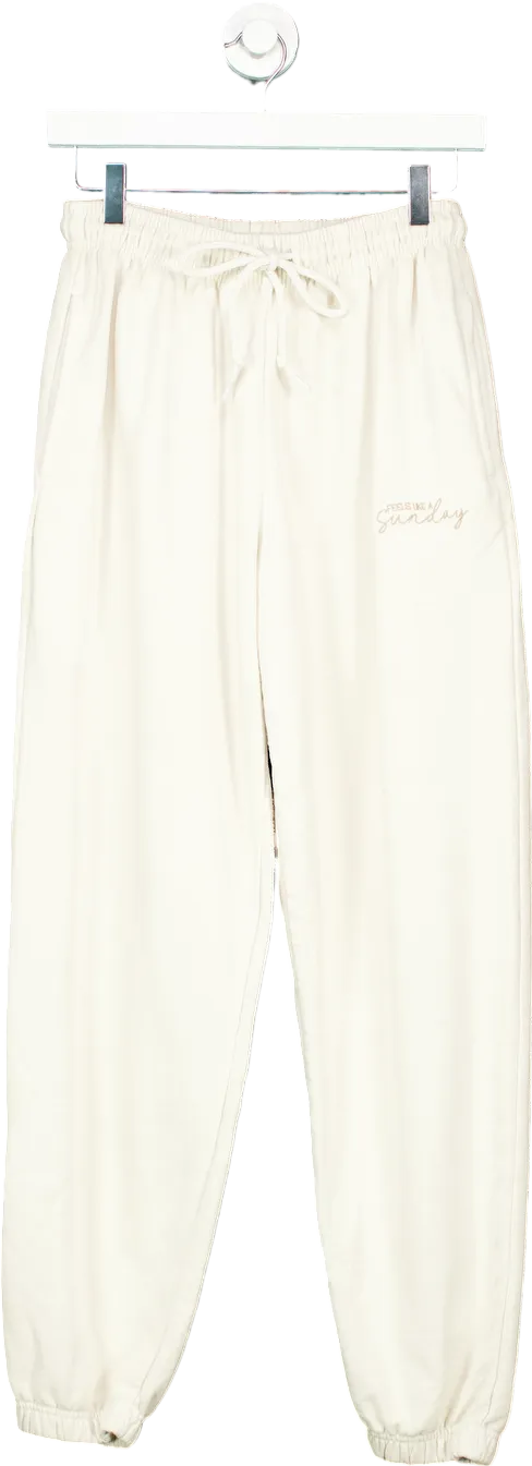 Feels Like A Sunday Cream Joggers UK S