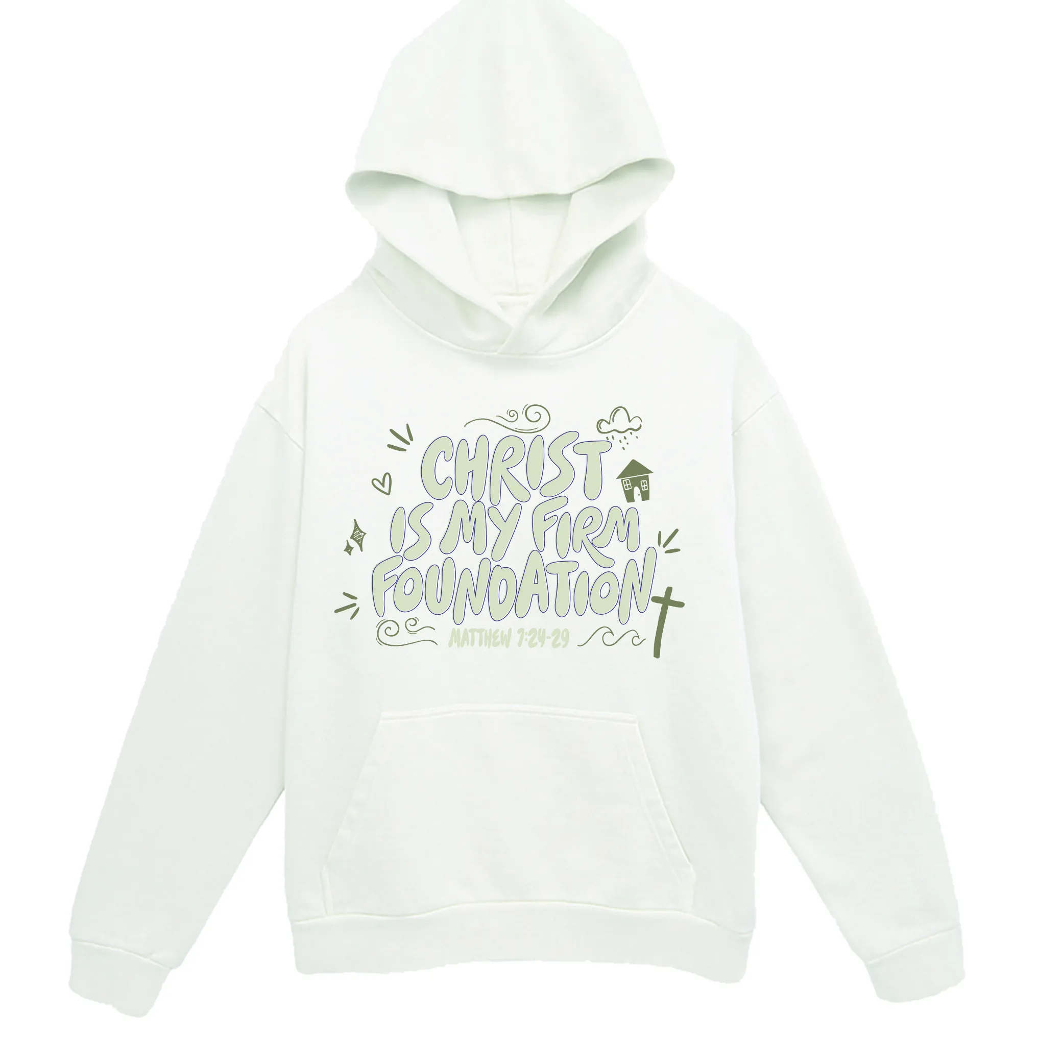 Firm Foundation Pullover Hoodie - Pistachio
