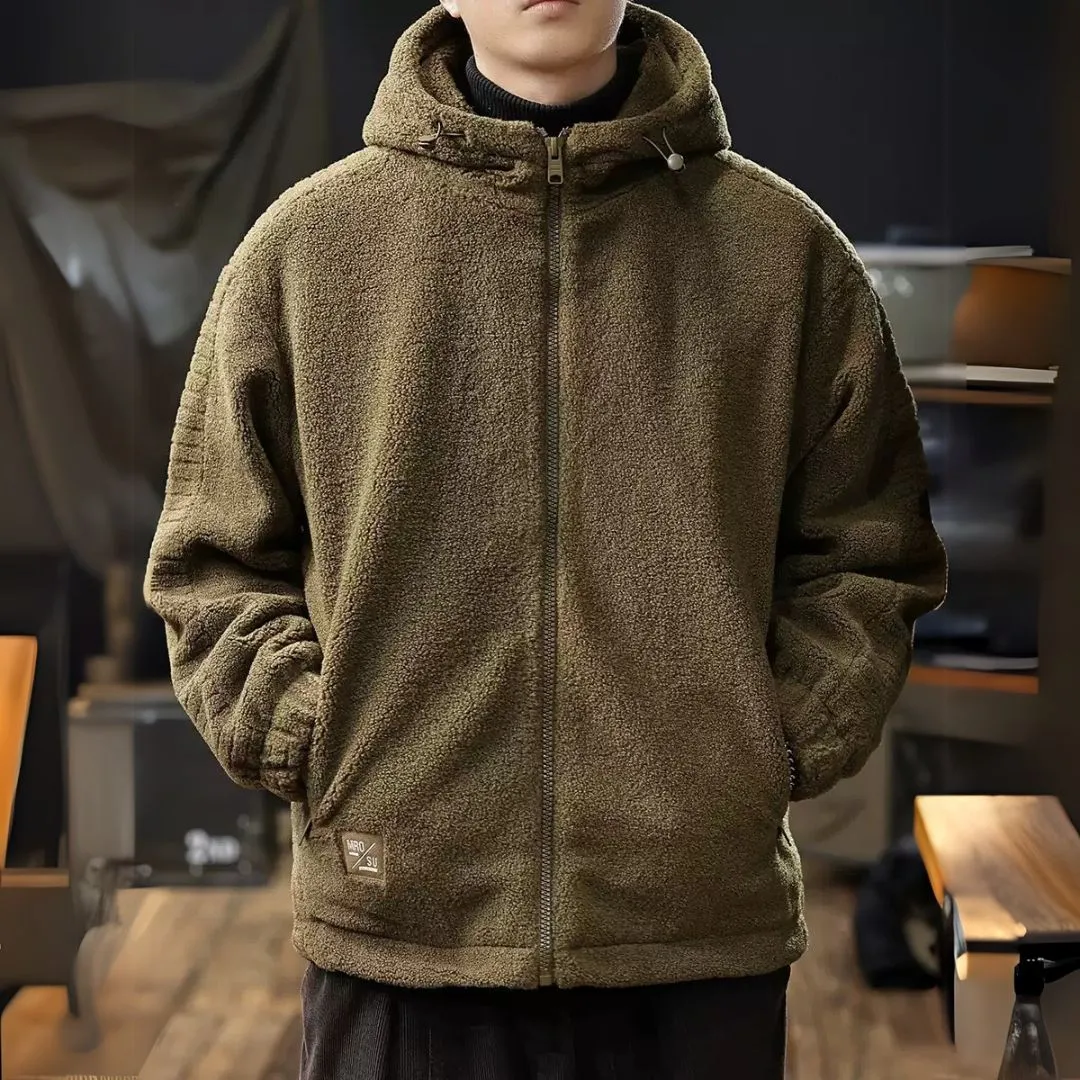 Fleece Hooded down Jacket P1168