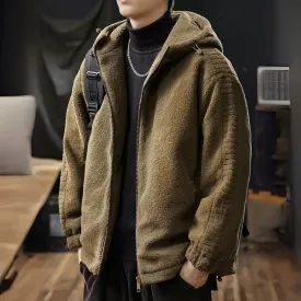 Fleece Hooded down Jacket P1168