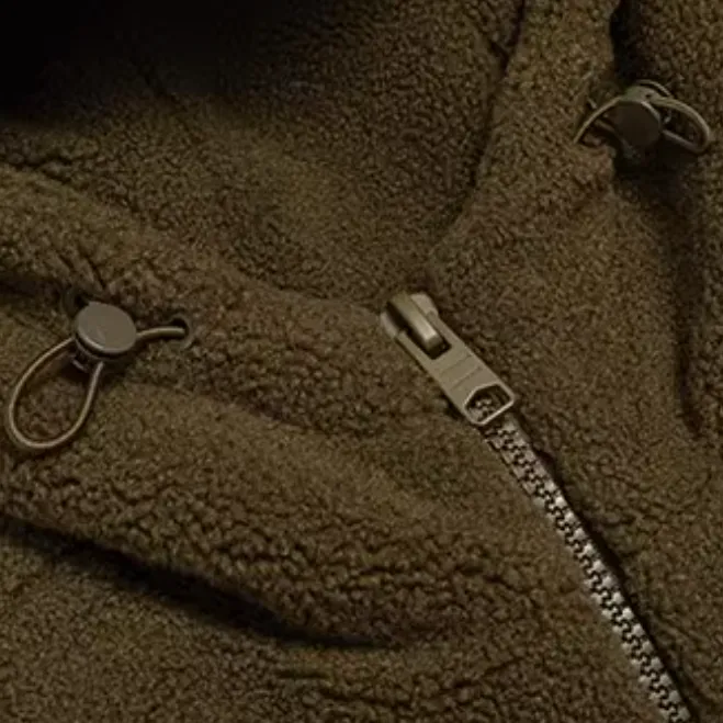 Fleece Hooded down Jacket P1168