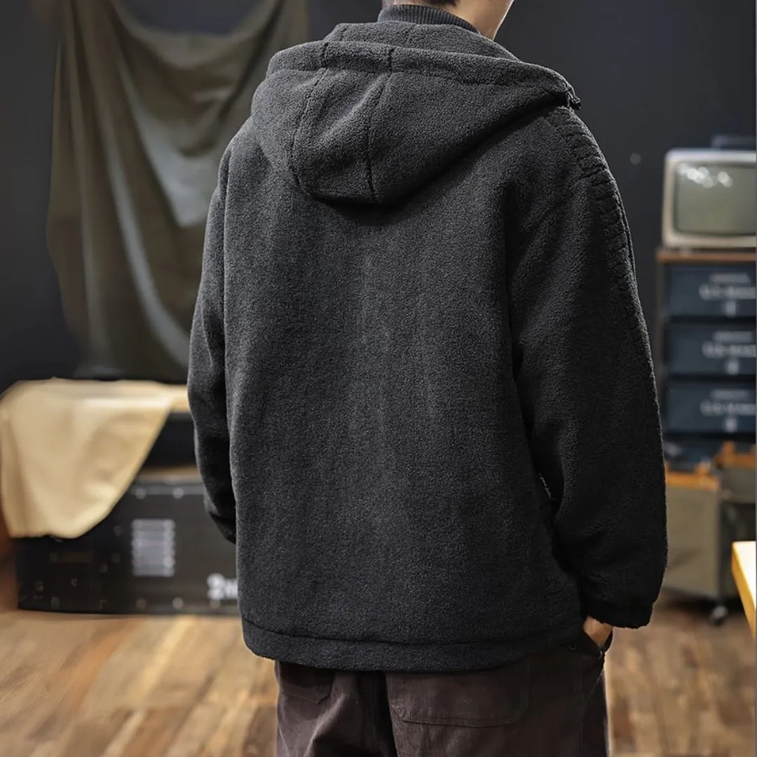 Fleece Hooded down Jacket P1168