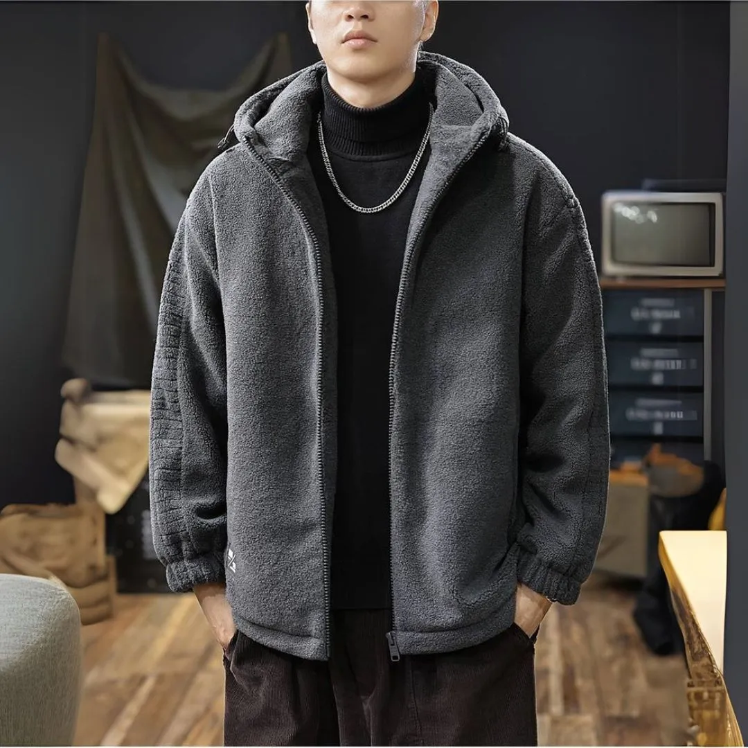 Fleece Hooded down Jacket P1168