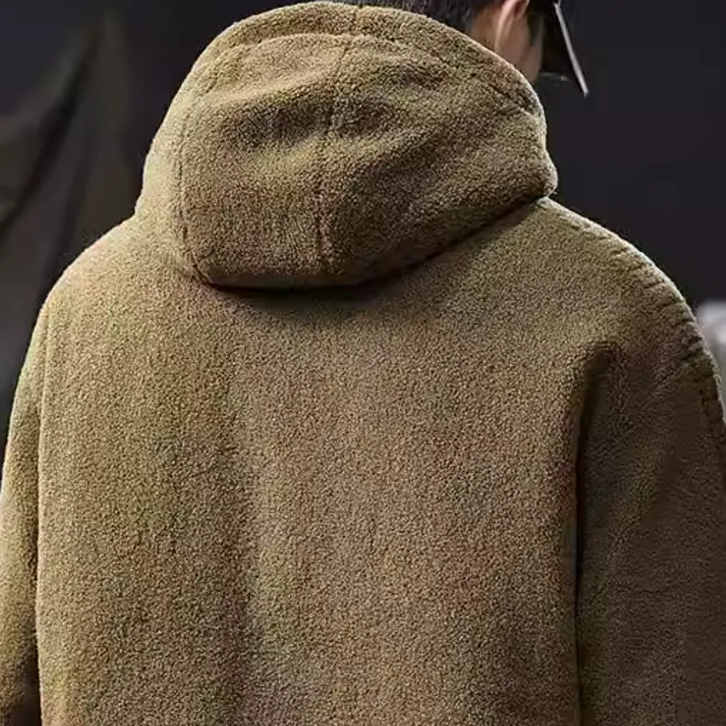 Fleece Hooded down Jacket P1168
