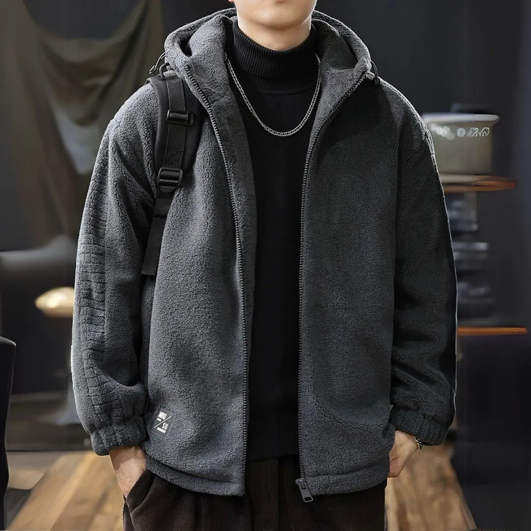 Fleece Hooded down Jacket P1168