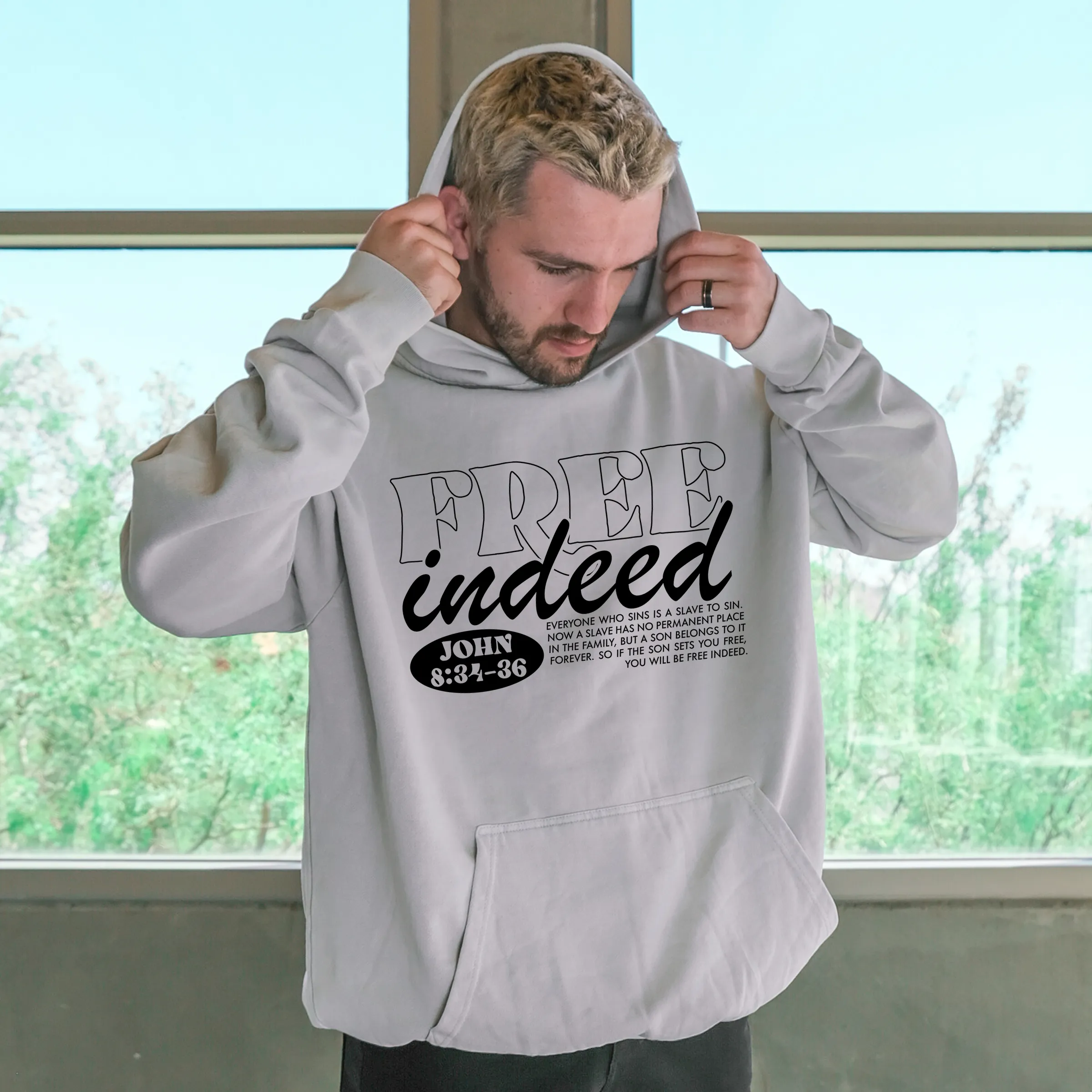 Free Indeed Pullover Hoodie - Lunar Rock