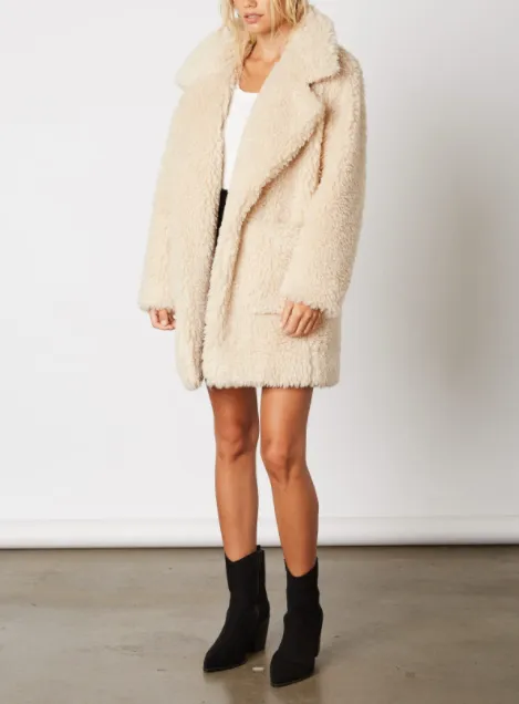 Furry Midi Teddy Coat