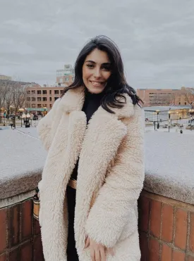 Furry Midi Teddy Coat