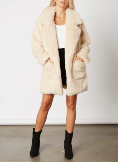 Furry Midi Teddy Coat
