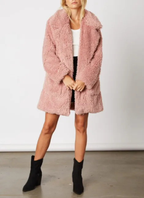 Furry Midi Teddy Coat