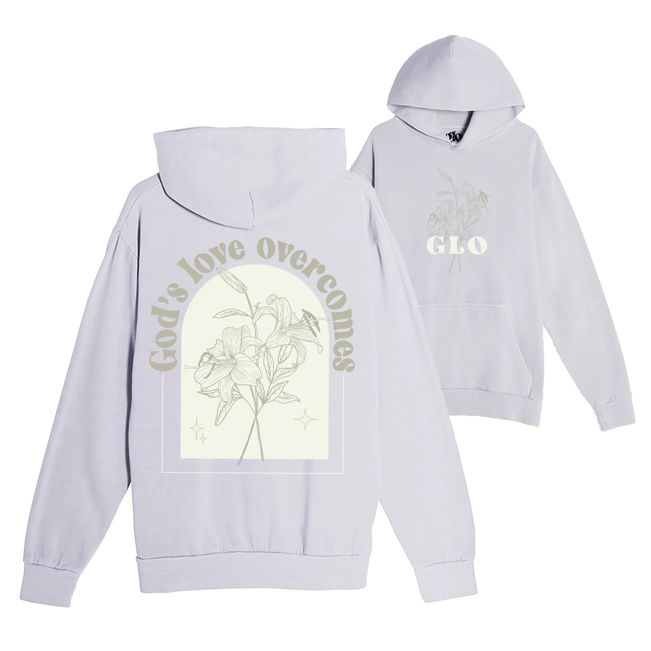 God's Love Overcomes Pullover Hoodie - Lunar Rock