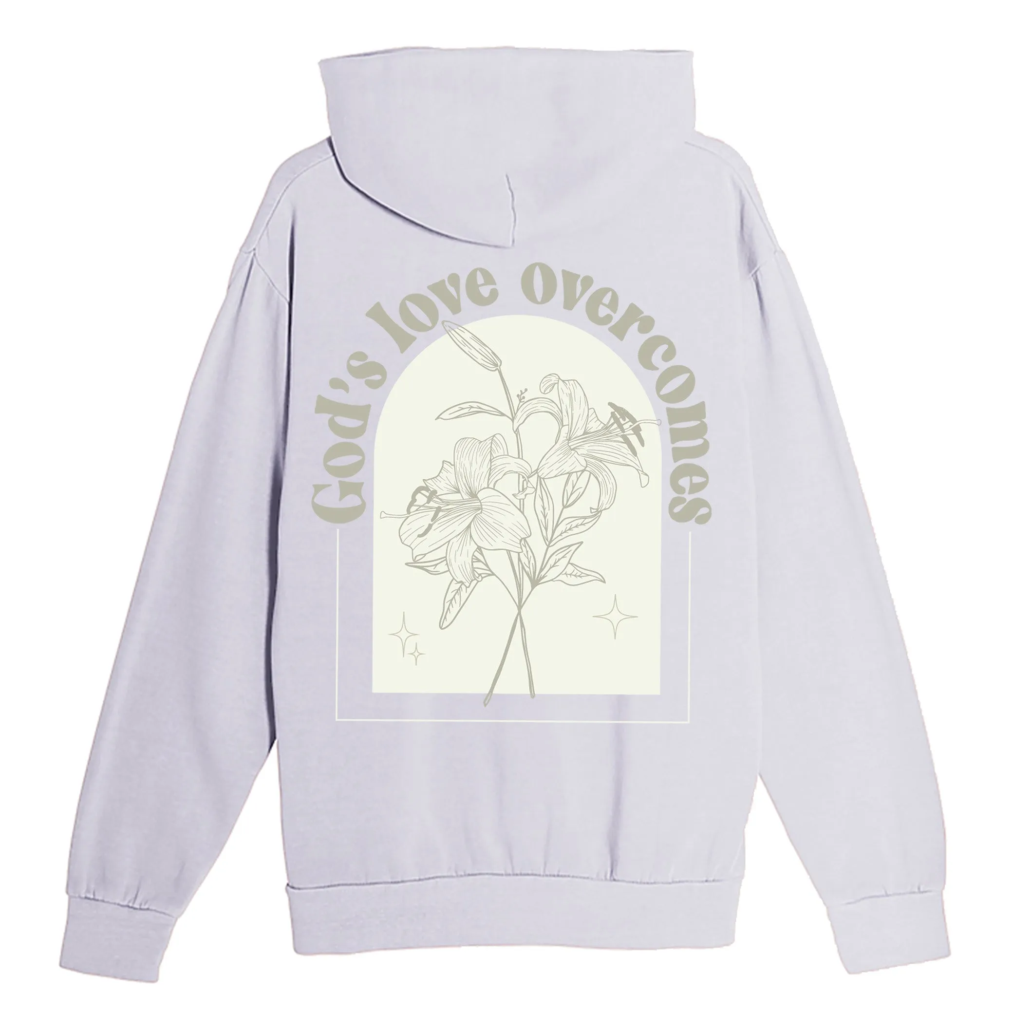 God's Love Overcomes Pullover Hoodie - Lunar Rock