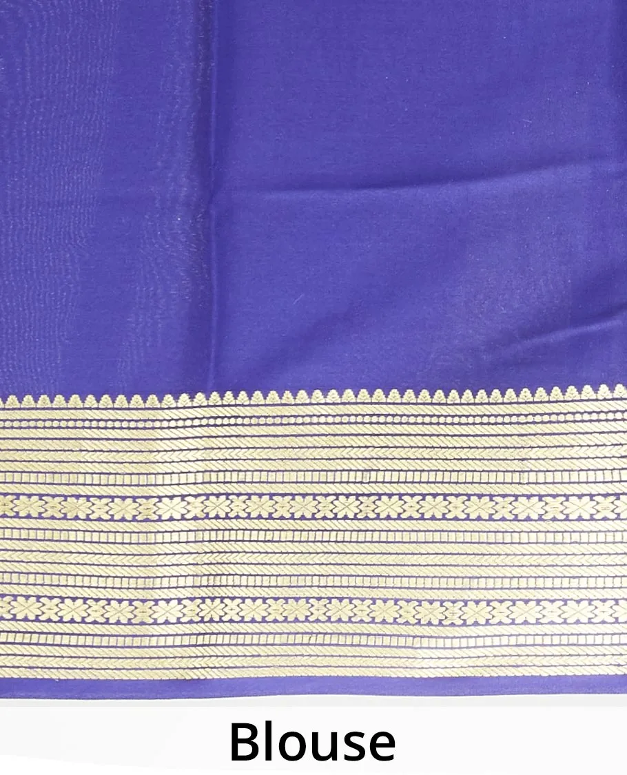 Green plain design mysore silk saree, contrast traditional zari border & pallu of zari stripes