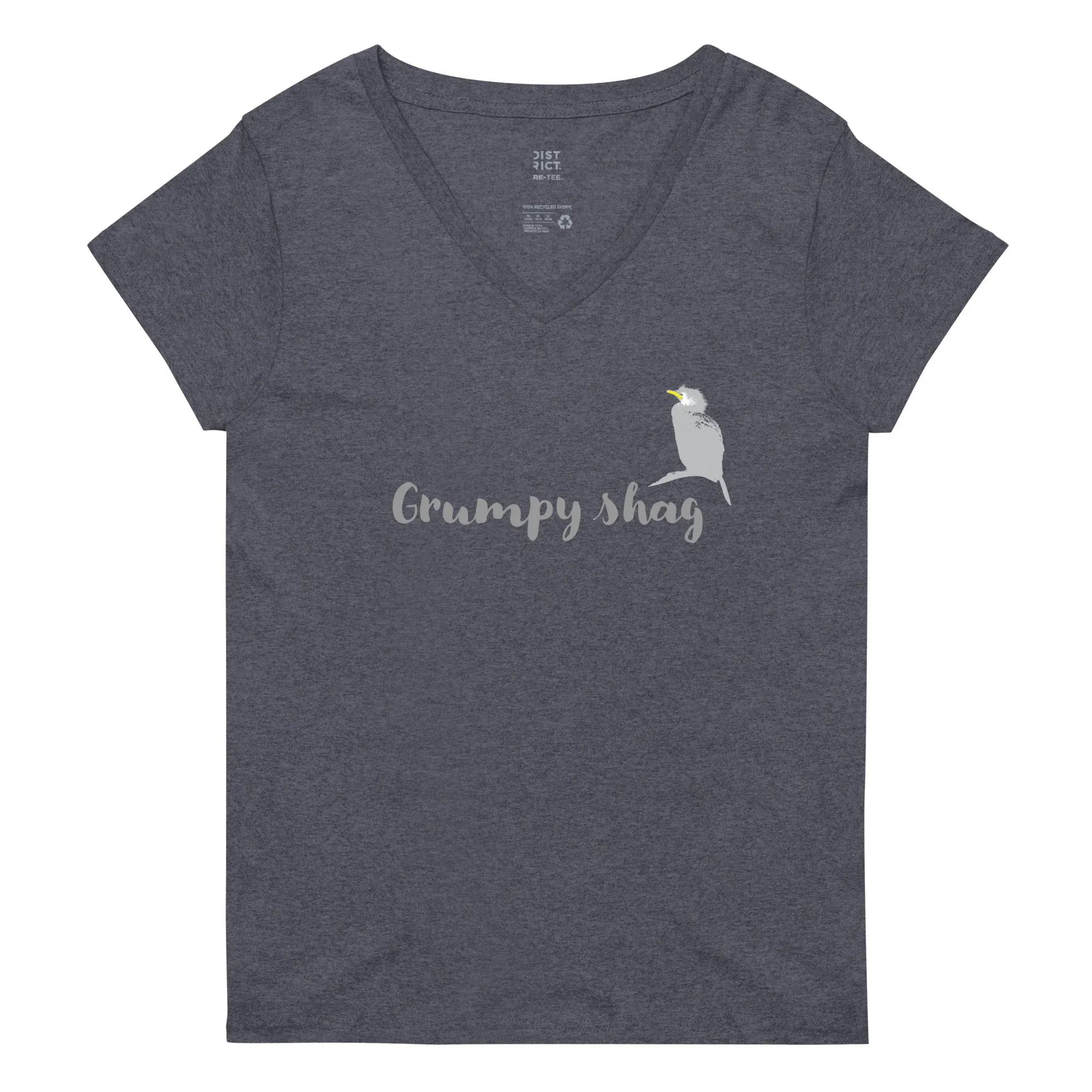 Grumpy shag Women’s recycled v-neck t-shirt