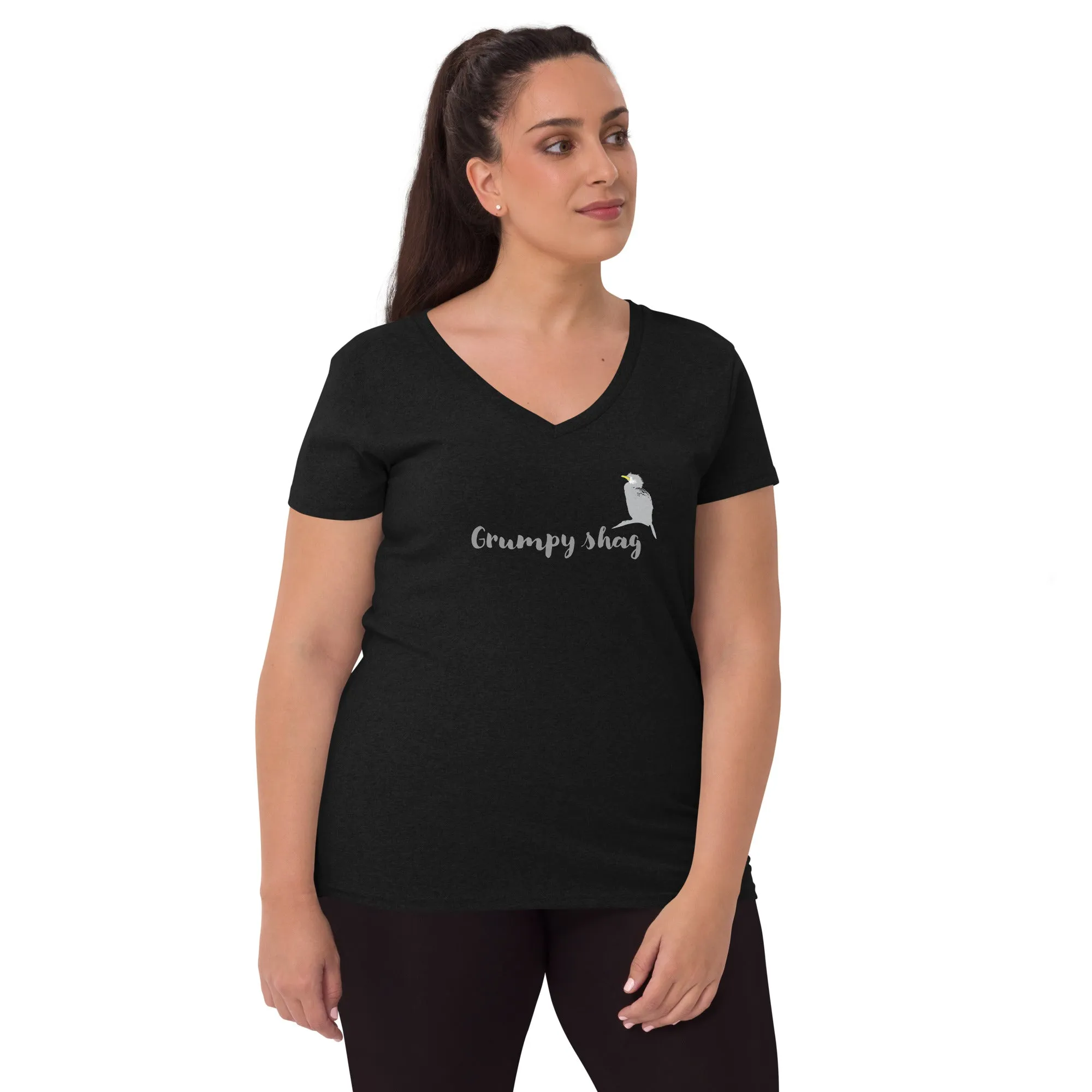 Grumpy shag Women’s recycled v-neck t-shirt