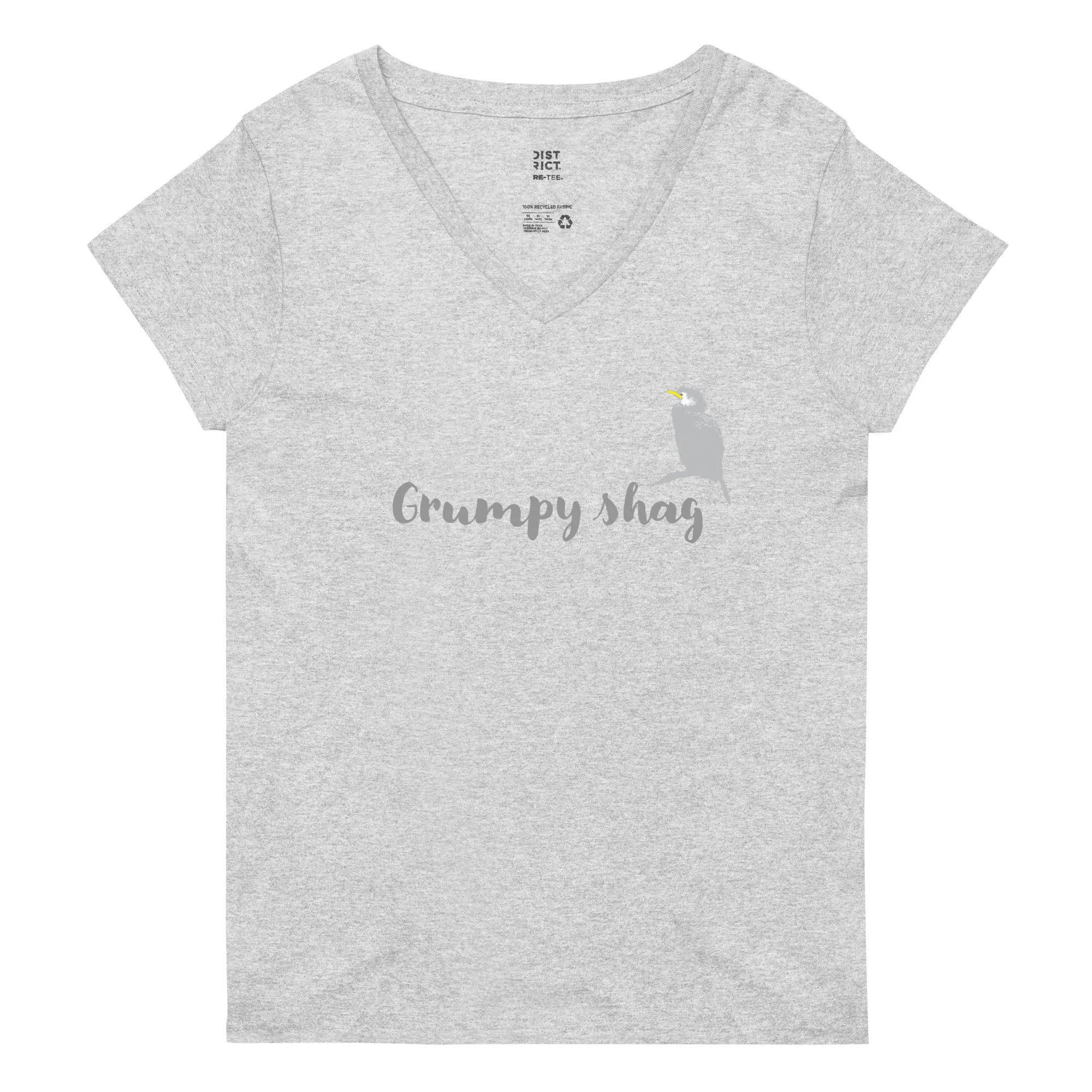 Grumpy shag Women’s recycled v-neck t-shirt