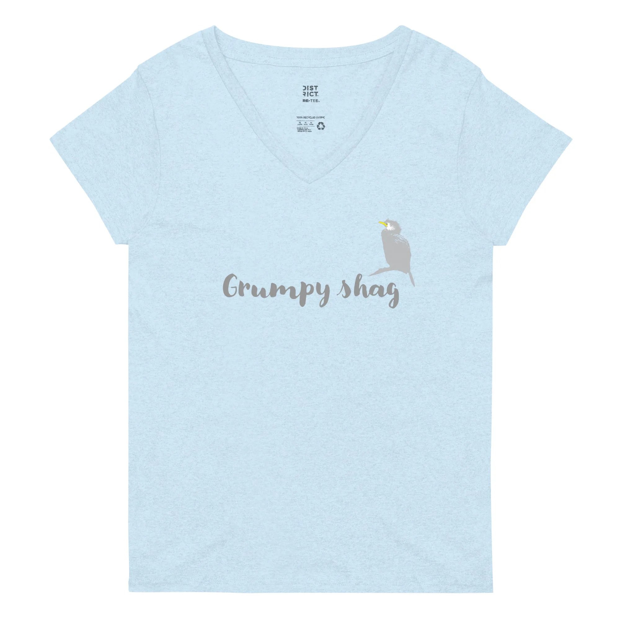 Grumpy shag Women’s recycled v-neck t-shirt