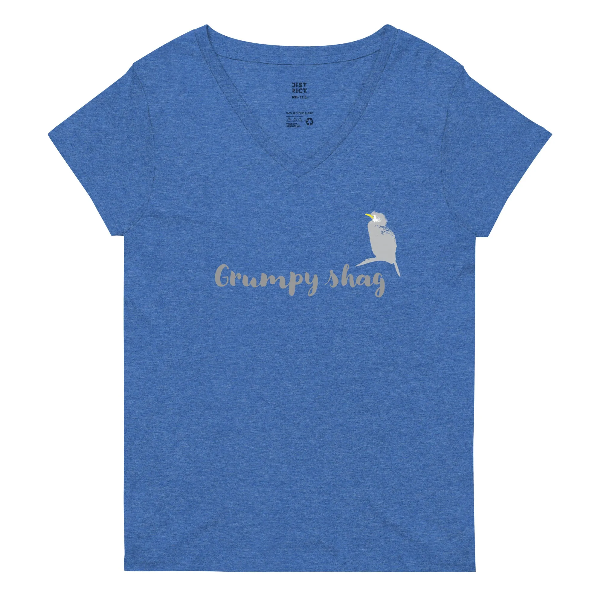 Grumpy shag Women’s recycled v-neck t-shirt